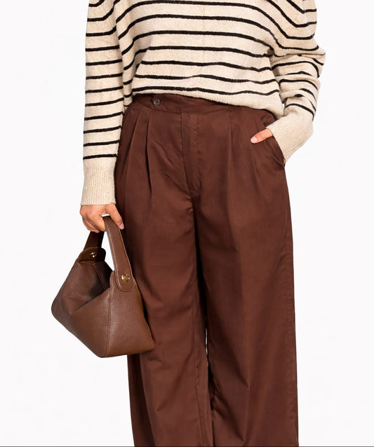 Dark brown tailored pants